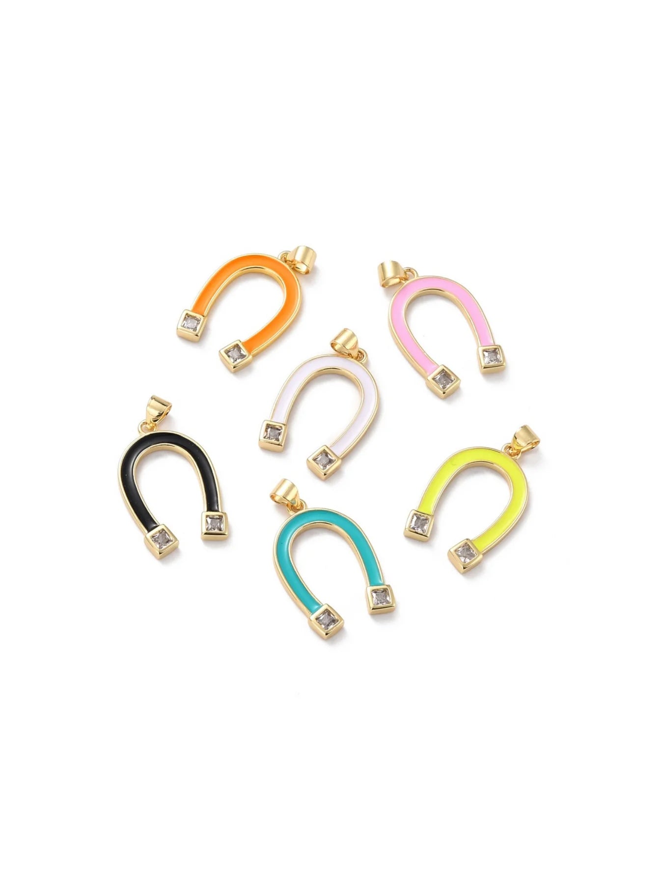 Gold Lucky Horseshoe Charm