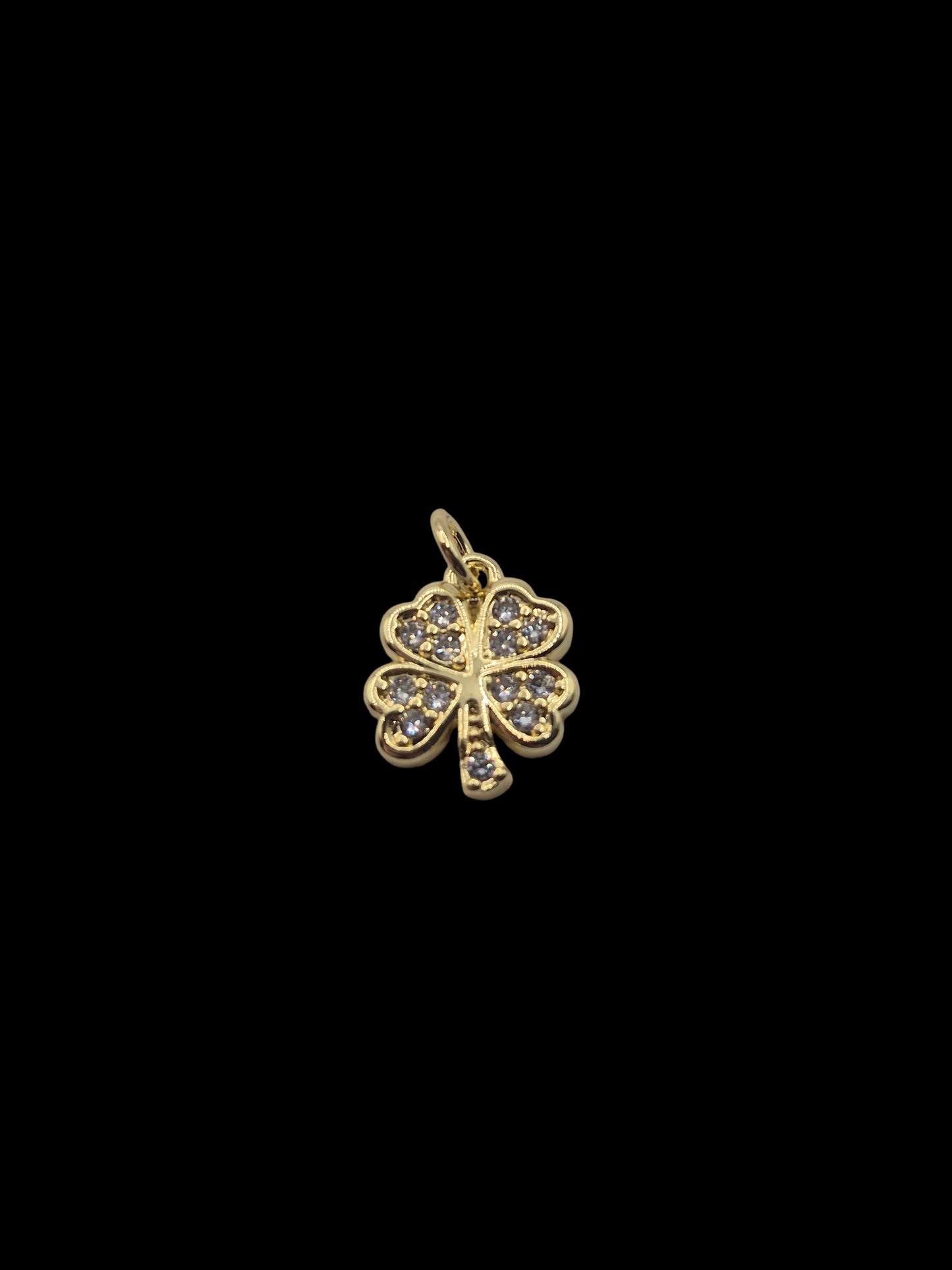 Sparkly Gold Clover Charm