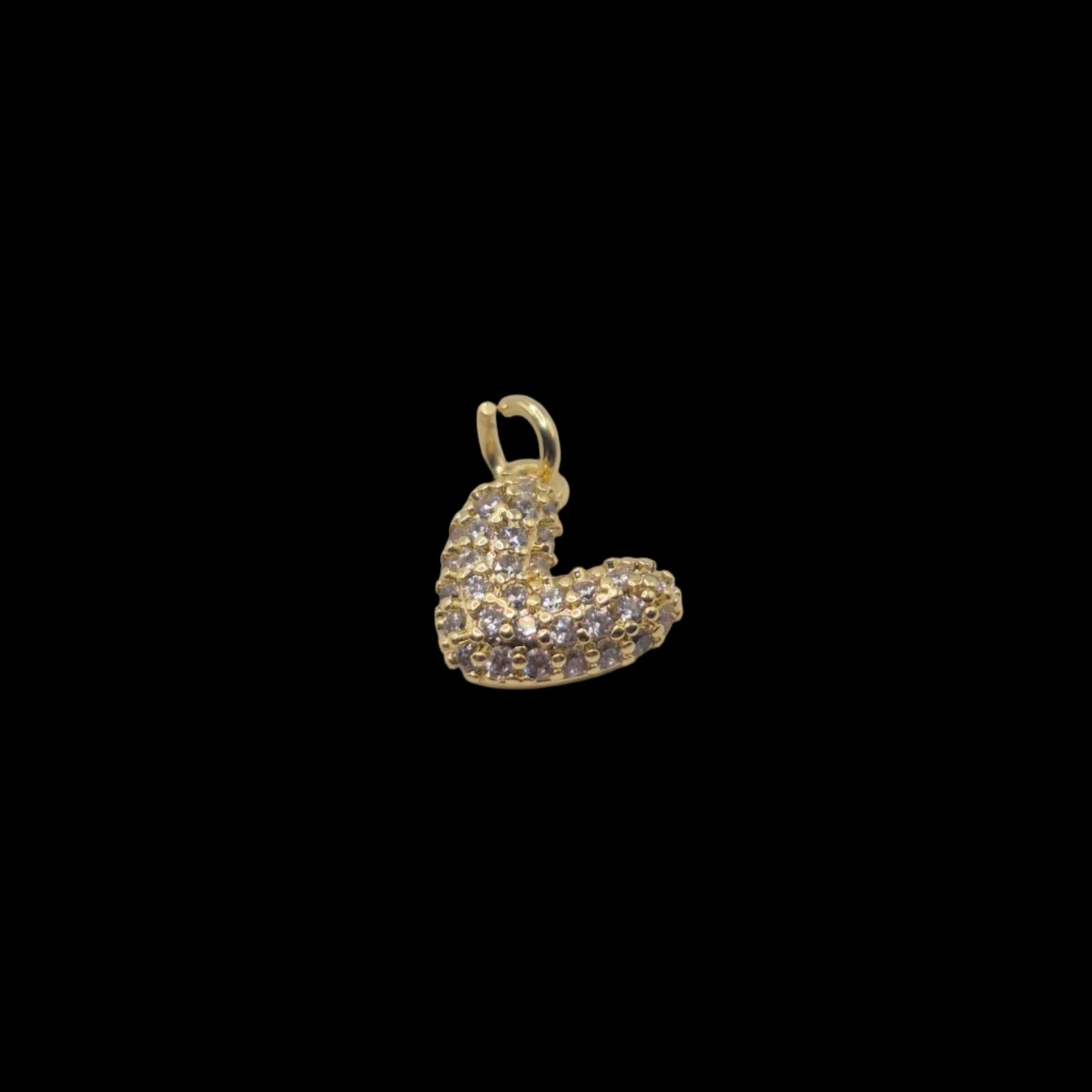 Bedazzled 3D Heart Charm