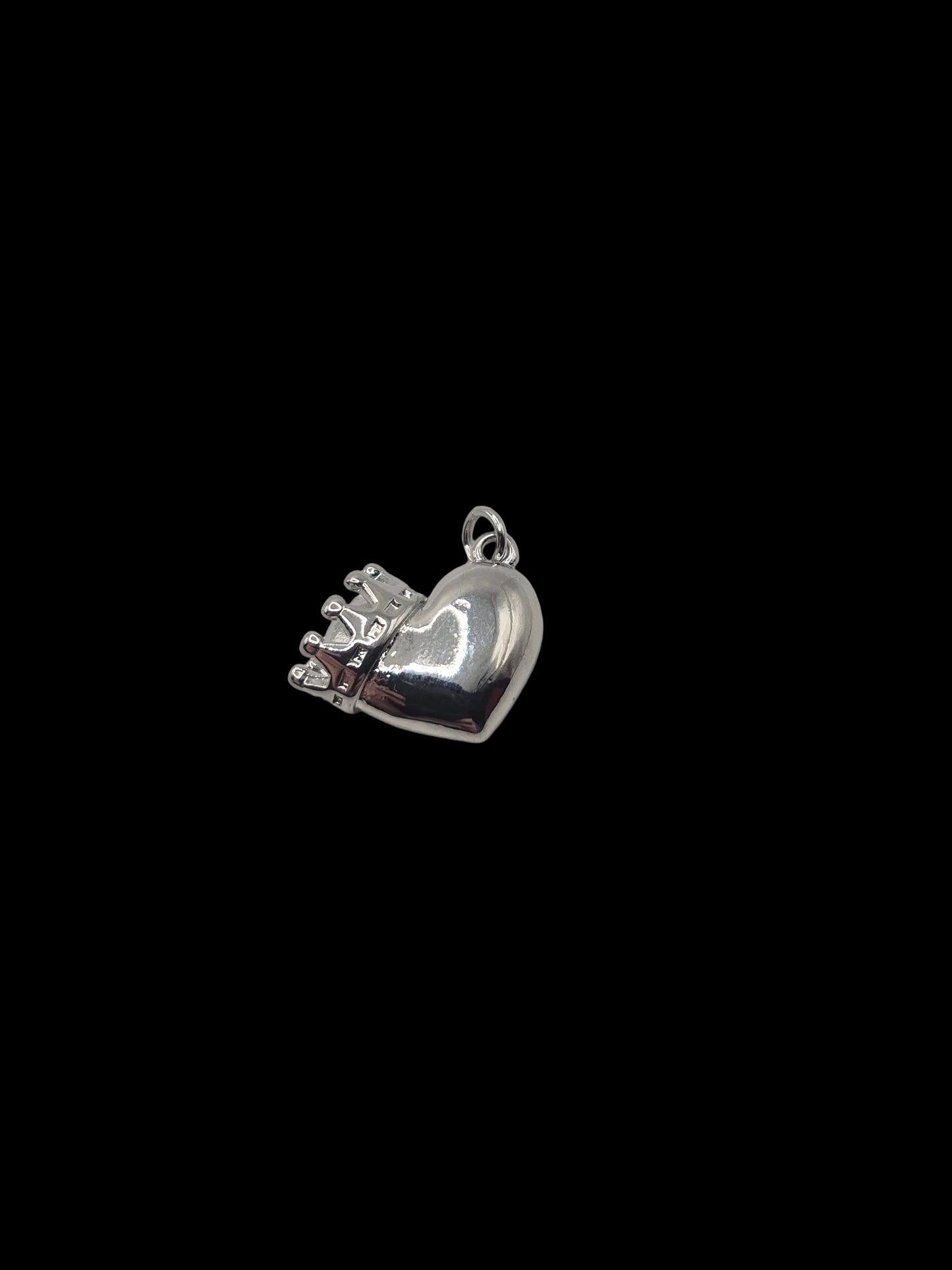 Heart with Crown Charm