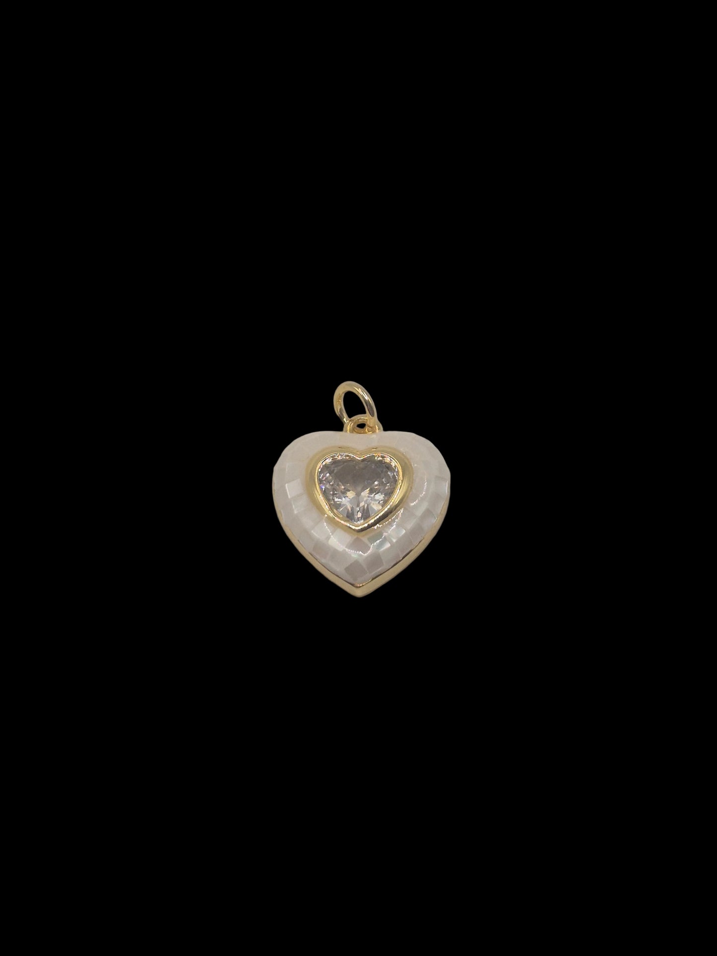 Pearl Heart Charm