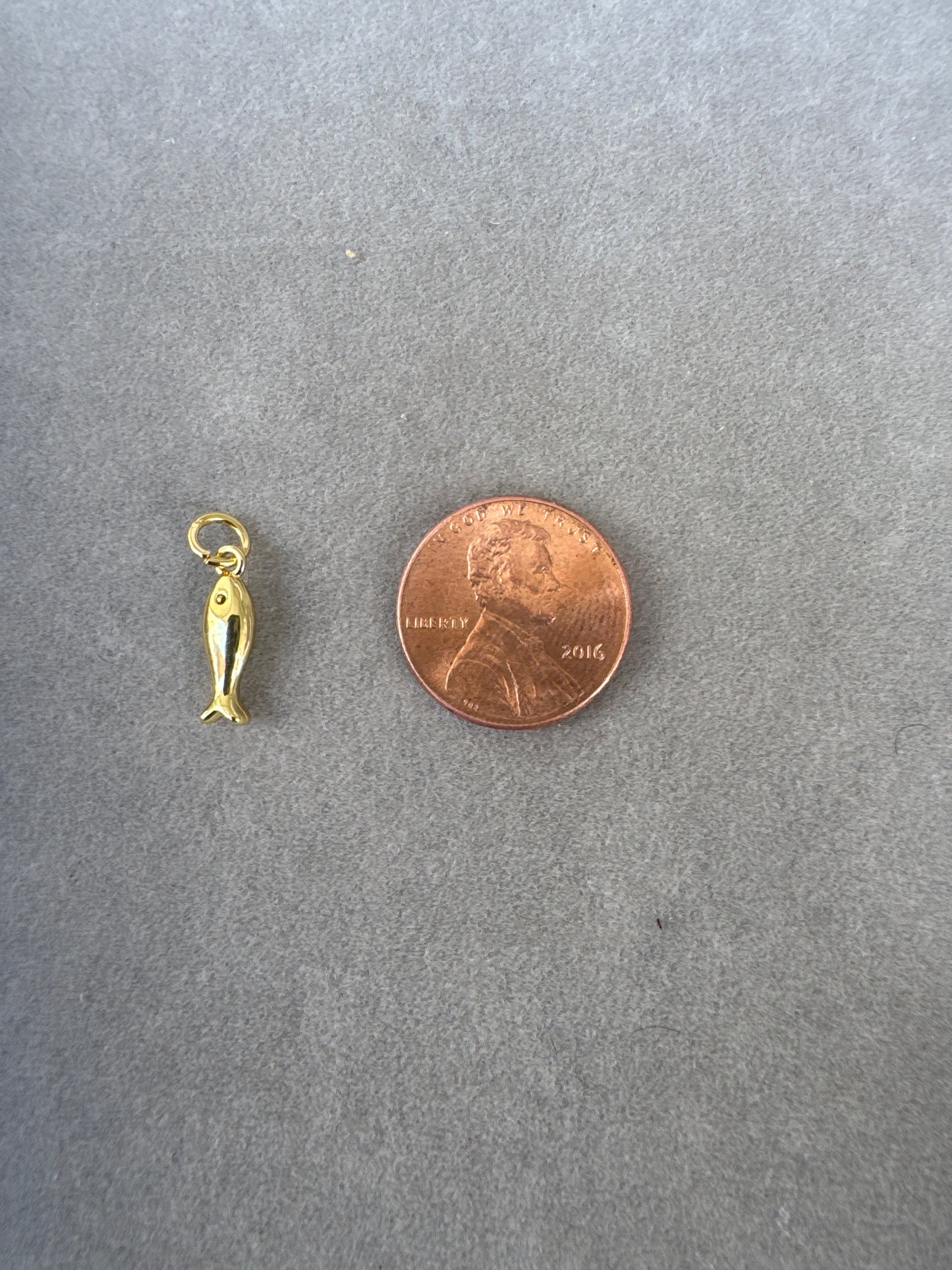 Gold Fishing Charm
