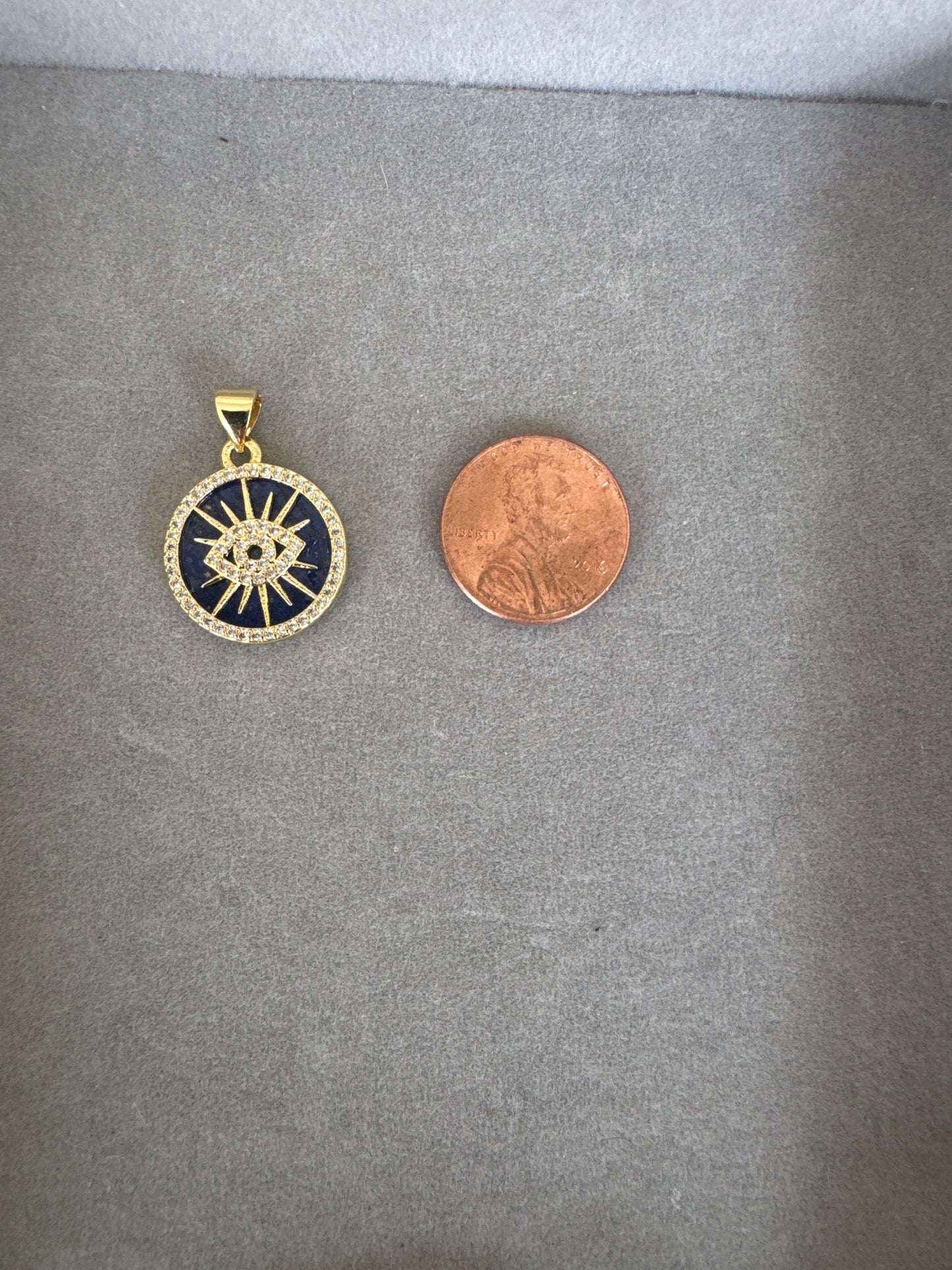 Cobalt Blue Evil Eye Pendant