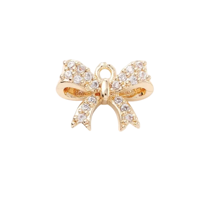 Gold Petite Bejeweled Bow
