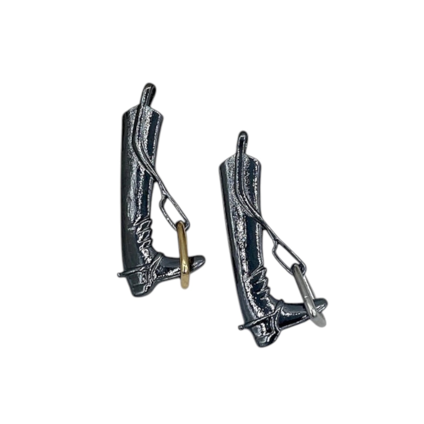 English Riding Boot Charm -Gunmetal