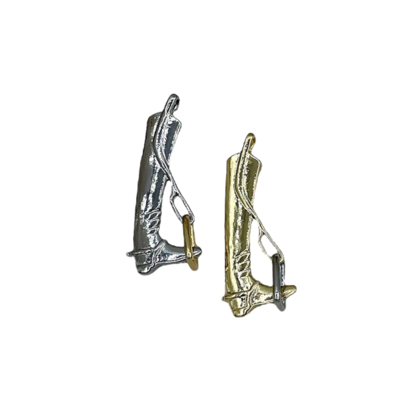 English Riding Boot Charm -Silver and Gold