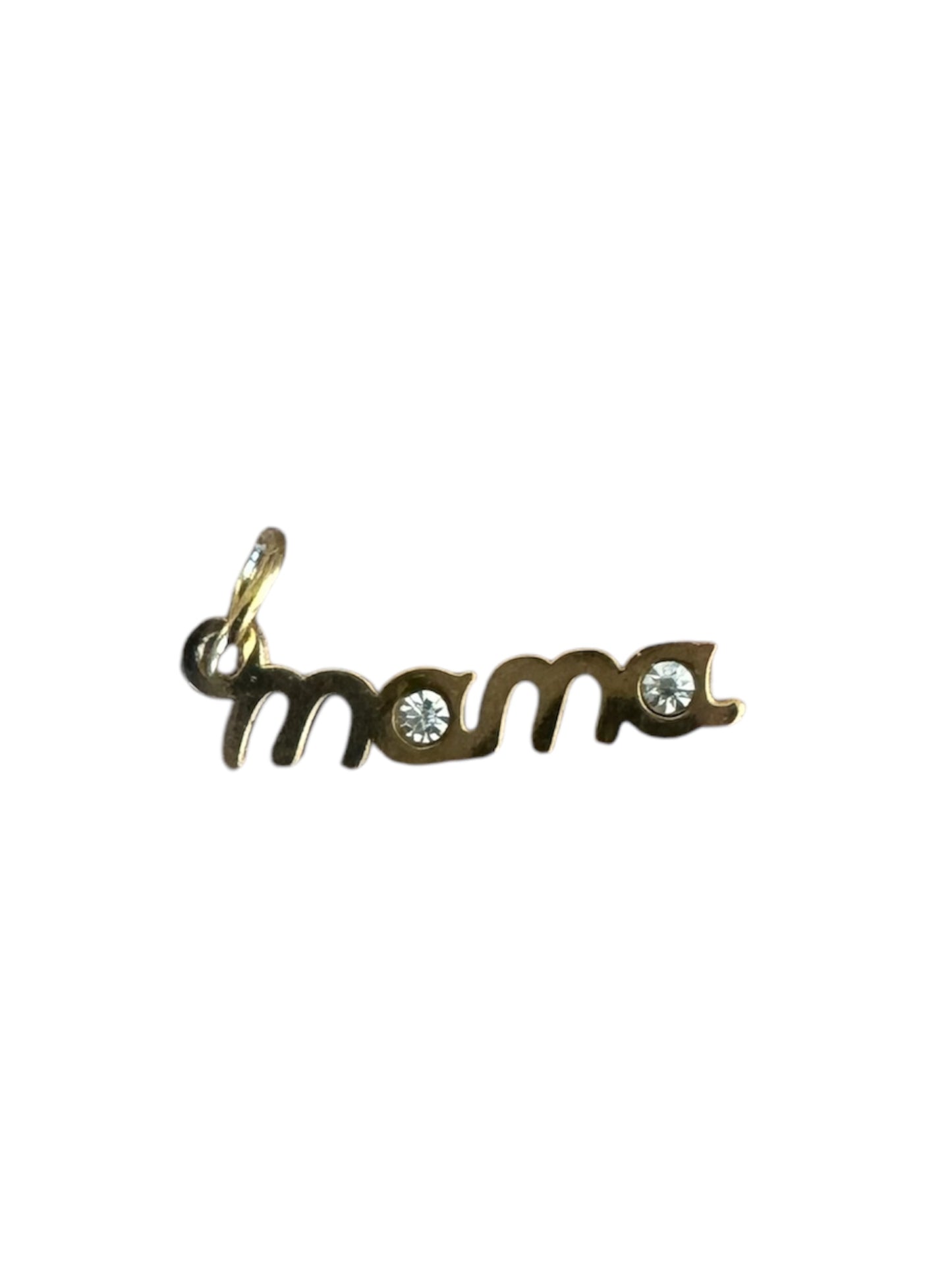 Gold Mama Charm with Crystals