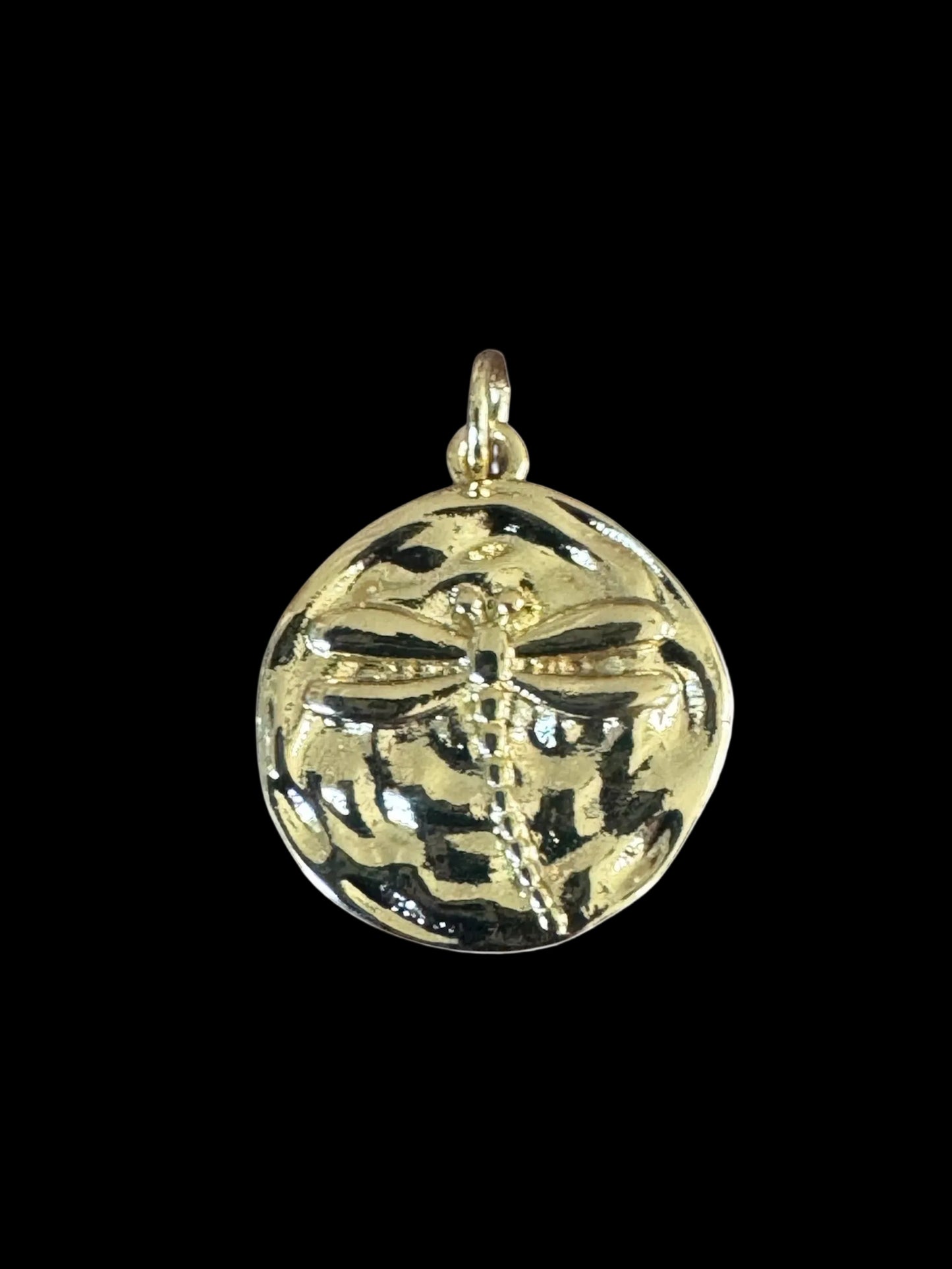 Gold Dragonfly Pendant