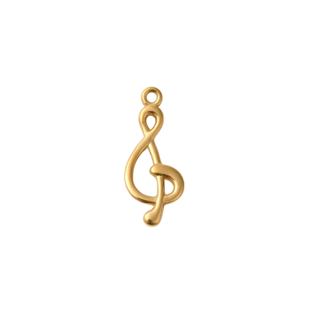 Gold Music Note Charm