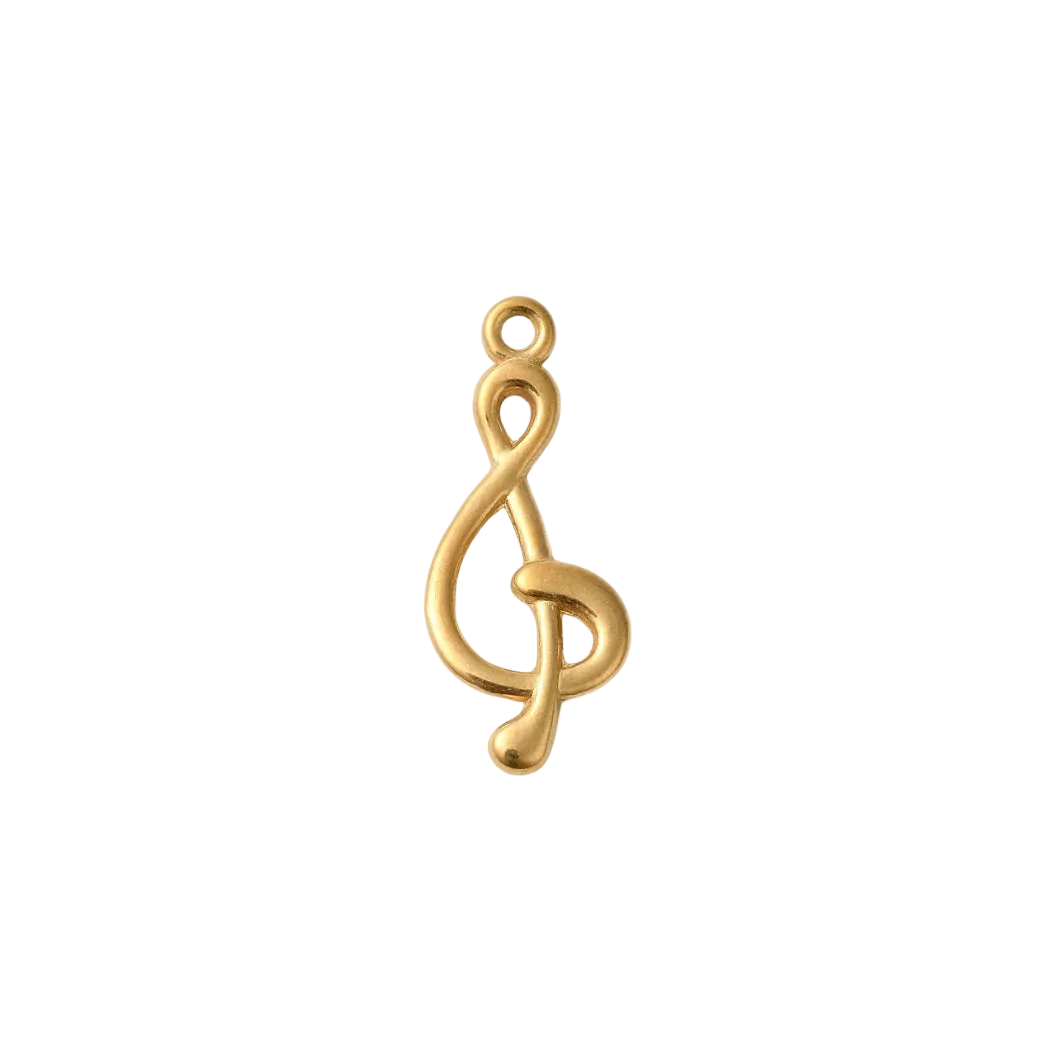 Gold Music Note Charm