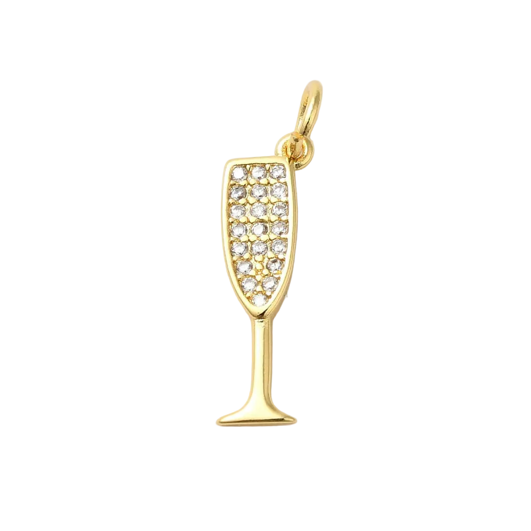 Gold Pop Off! Champange Charm