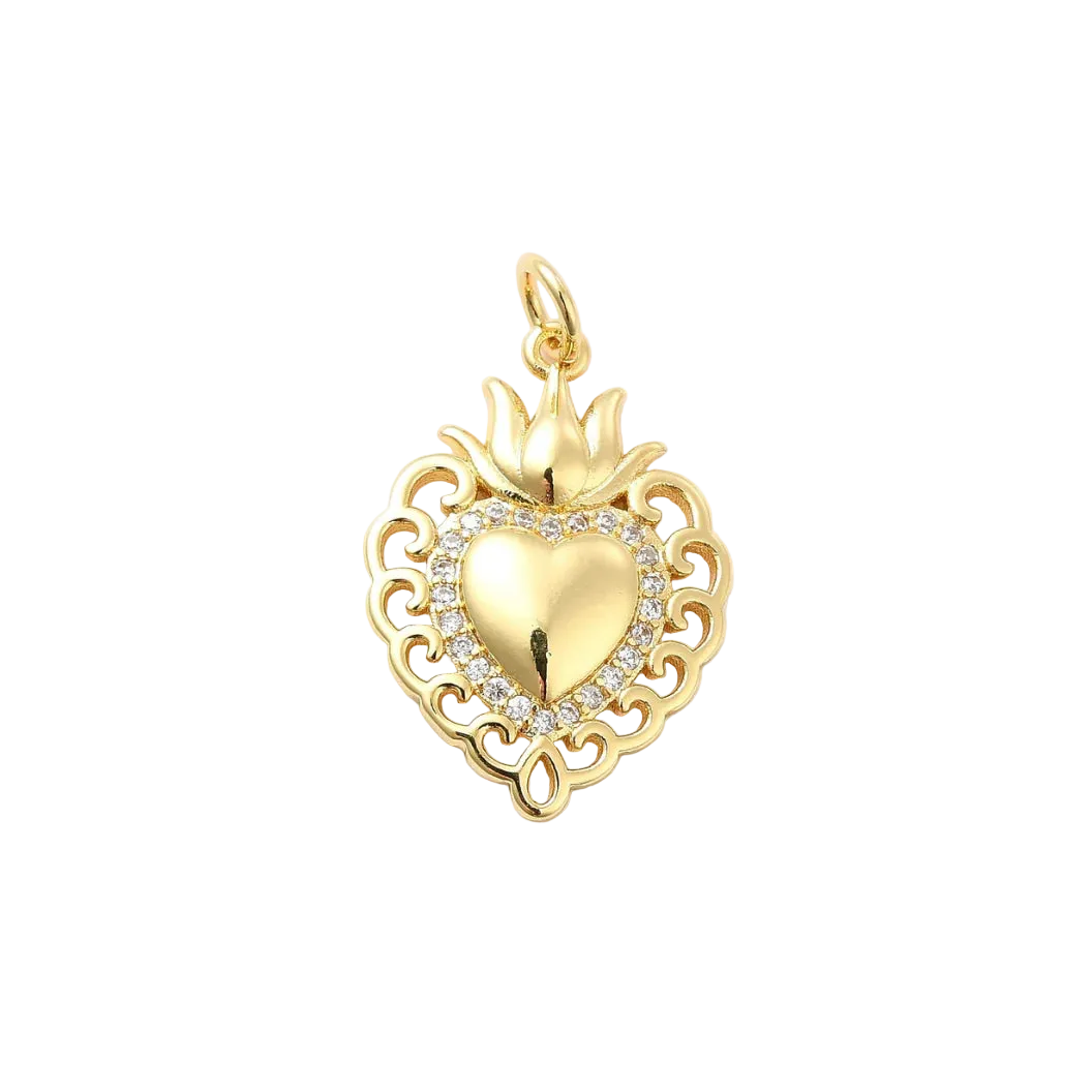 Gold Scared Heart