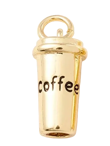 Gold Cup of Coffee Charm
