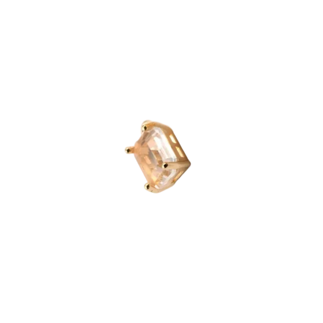 Gold Emerald Cut Diamonds