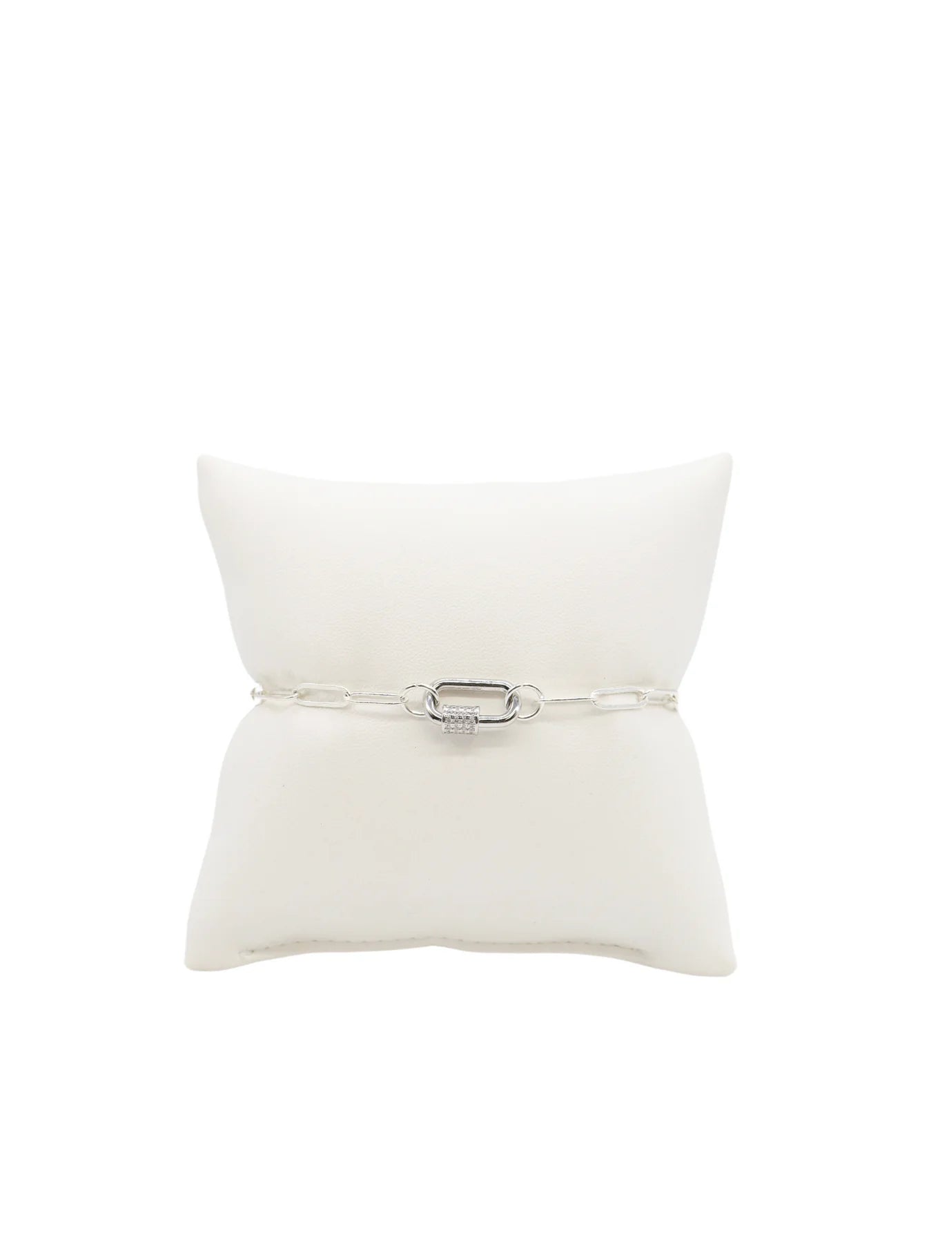 Silver Lexington Bracelet with Carabiner