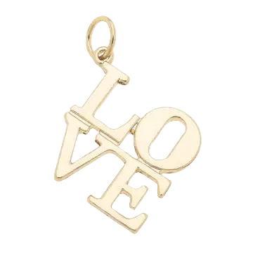 Gold LOVE Charm