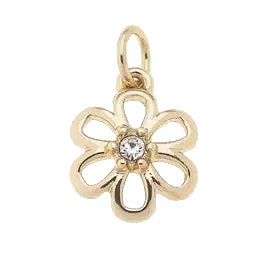 Gold Mini Open Flower Charm