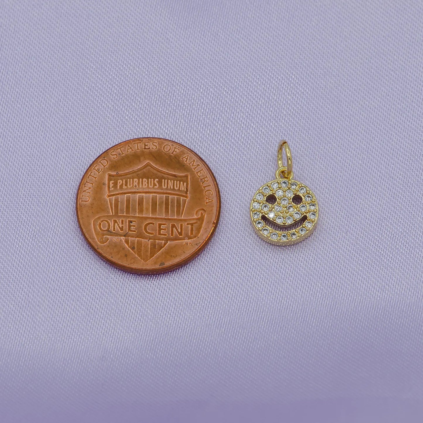 Gold Blingy Smiley Face