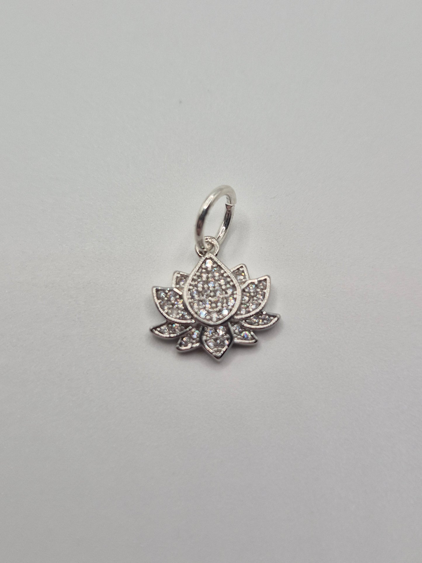 Silver Lotus Charm