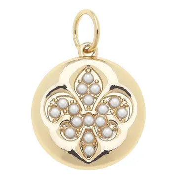Pearl Studded Fleur De Lis