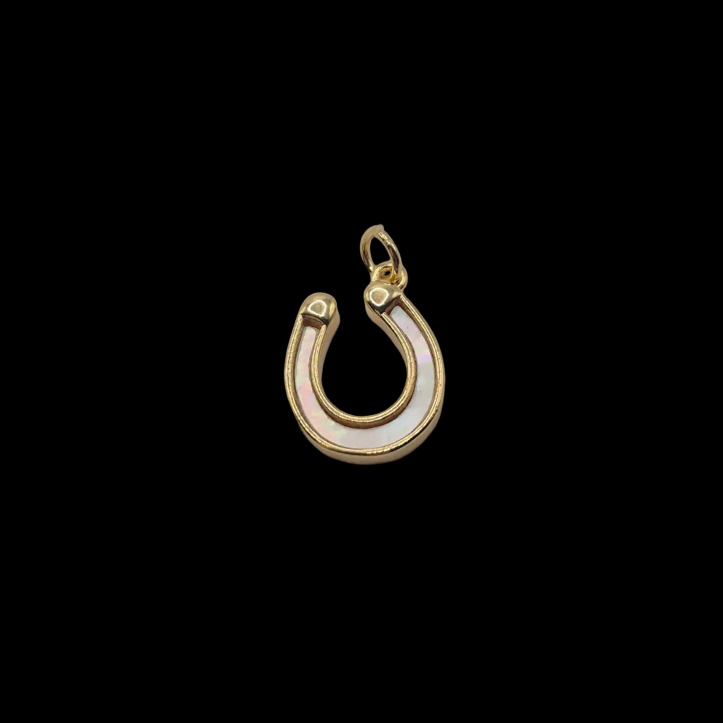 Mother of Pearl Horseshoe Charm