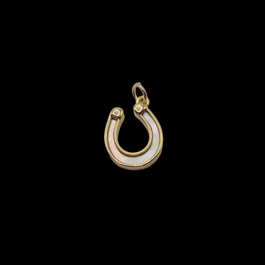 Mother of Pearl Horseshoe Charm
