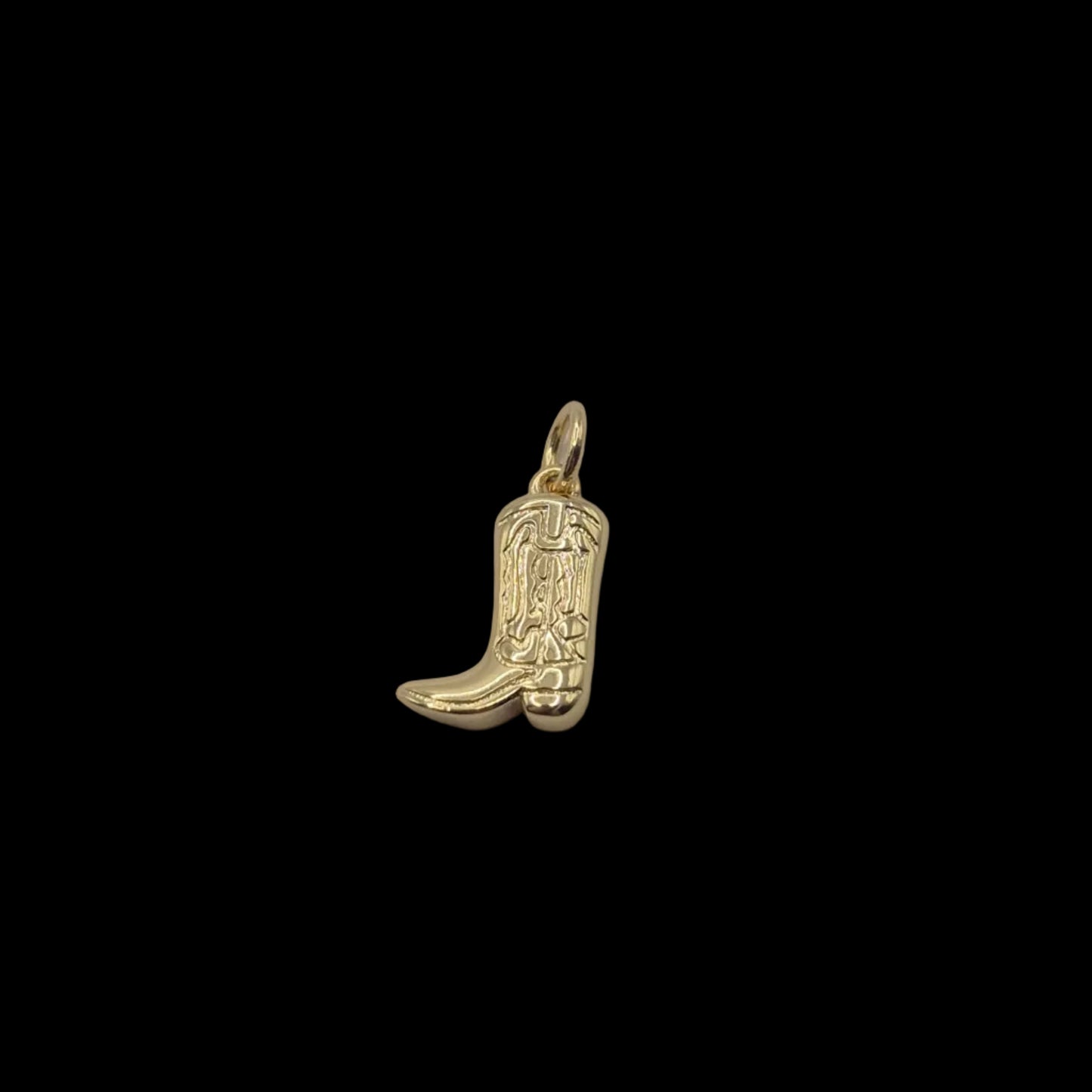 Gold Cowgirl Boot Charm