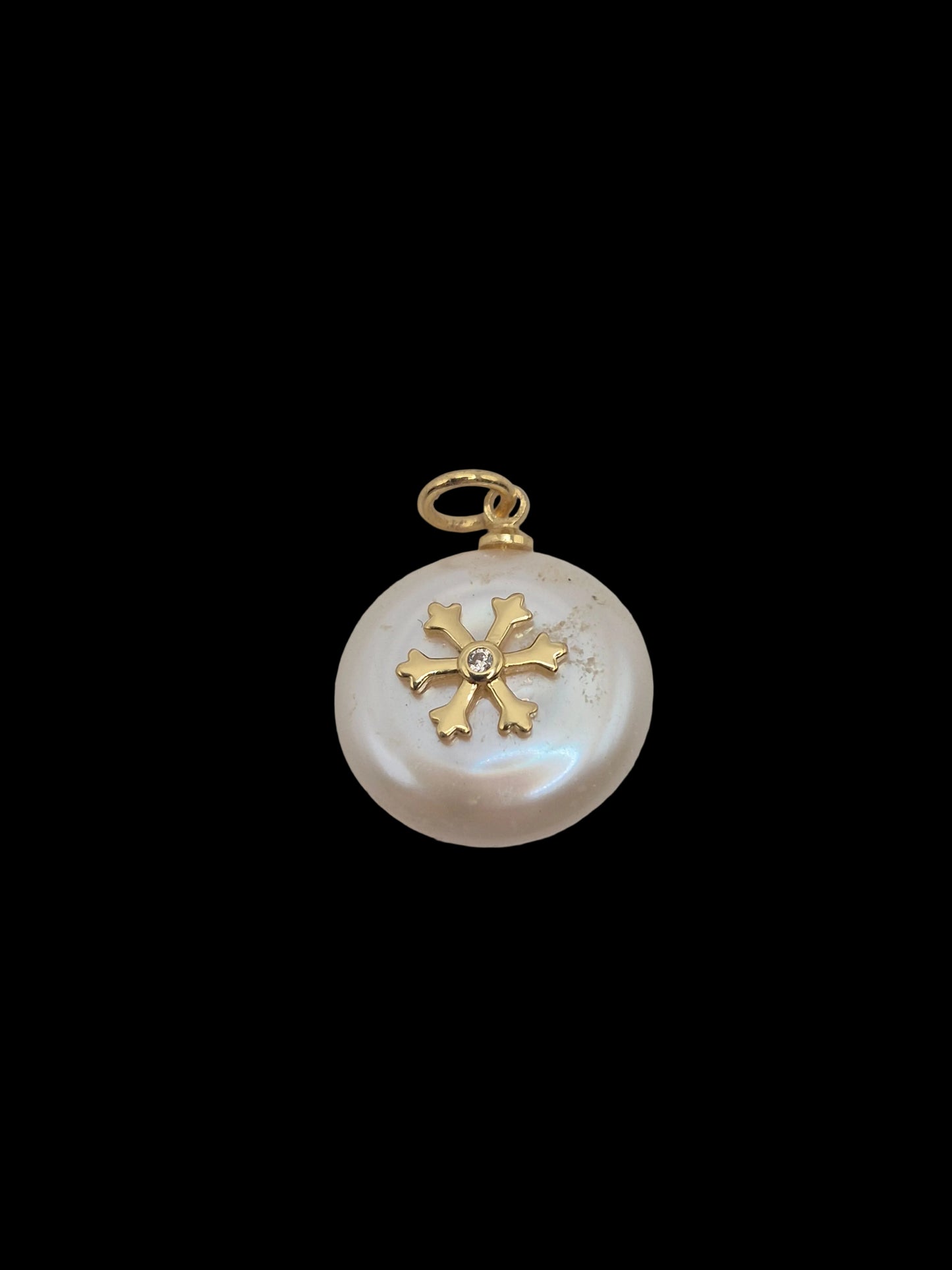 Pearl Snowflake Charm