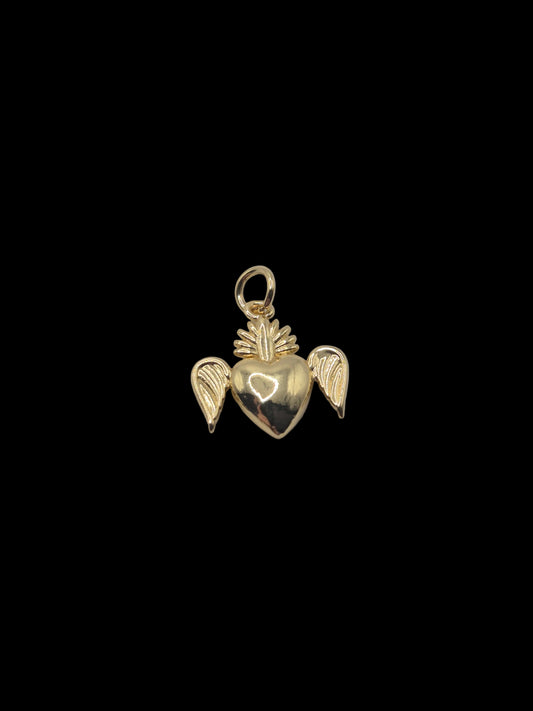Winged Heart Charm