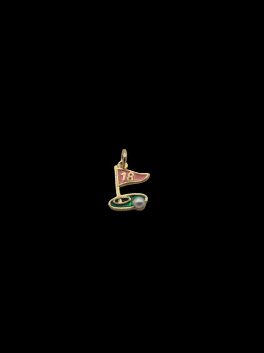 Golf Flag Charm