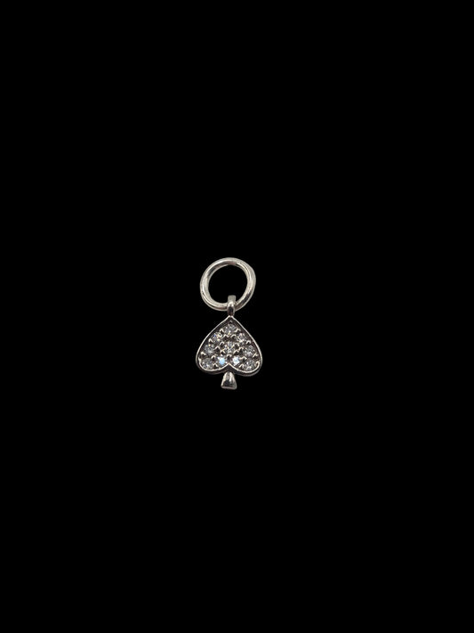 Silver Spades Charm