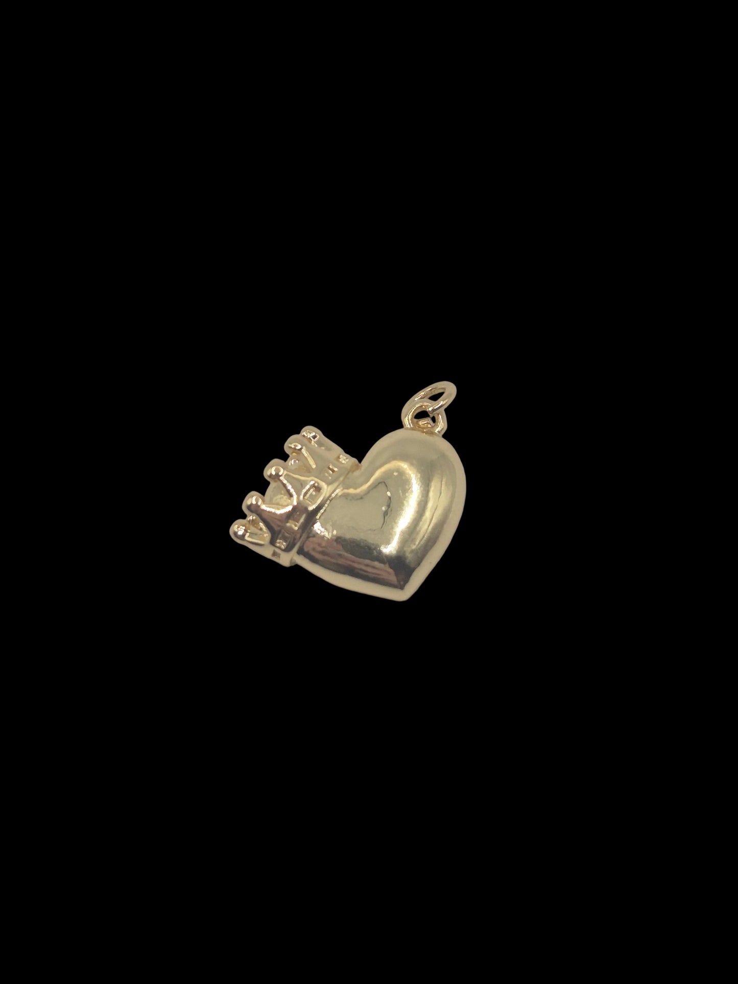 Heart with Crown Charm