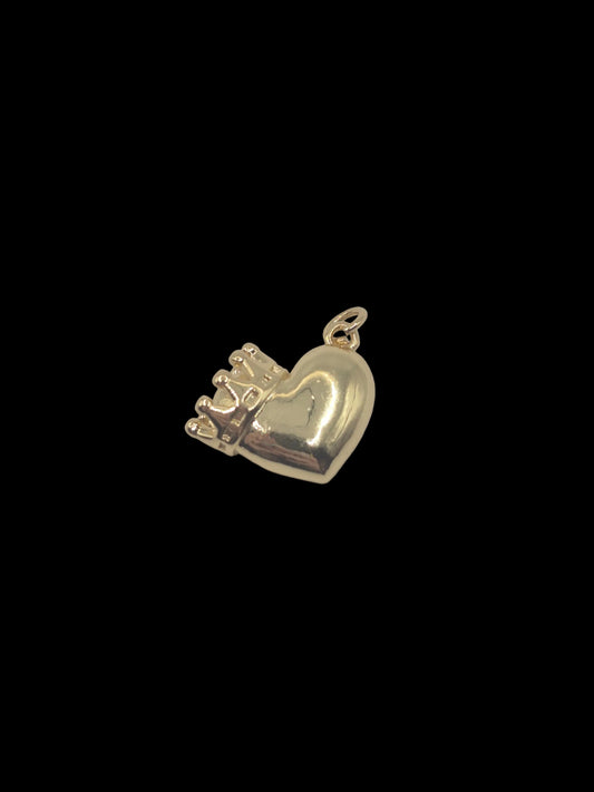 Heart with Crown Charm