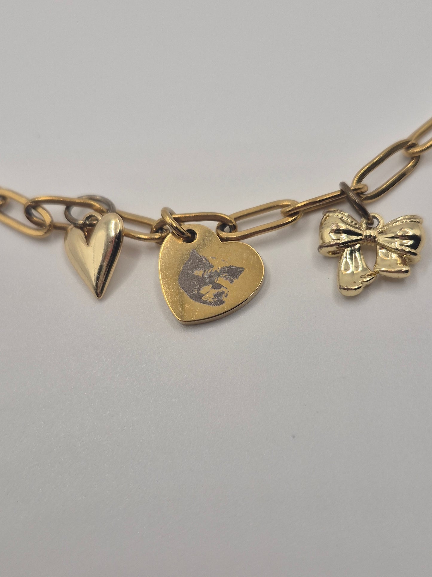 Engraveable Heart Paperclip Bracelet