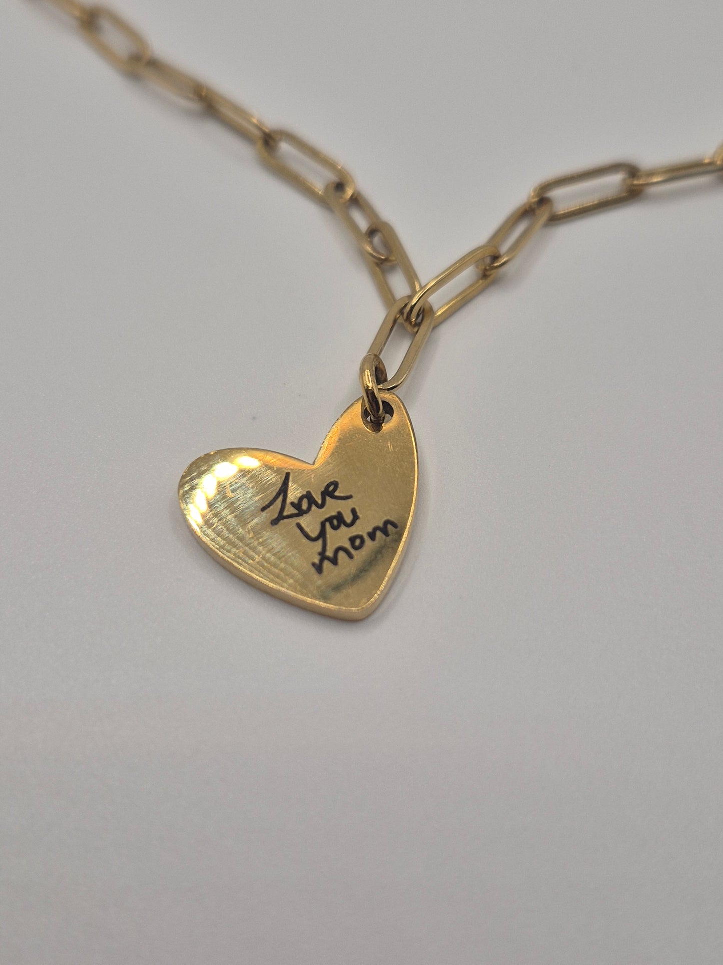 Engraveable Heart Paperclip Bracelet