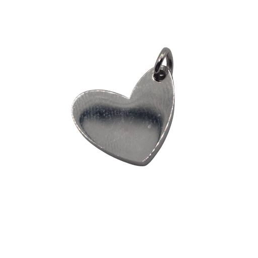 Small Angled Engraveable Heart Charms