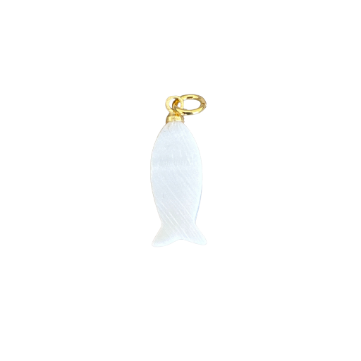 White Peraly Fish Charm