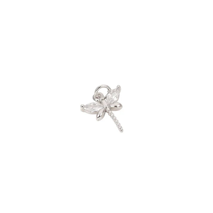 Silver Dragonfly Charm