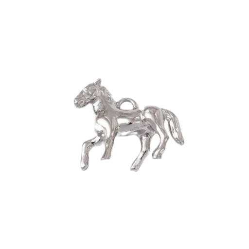 Silver Horse Charm