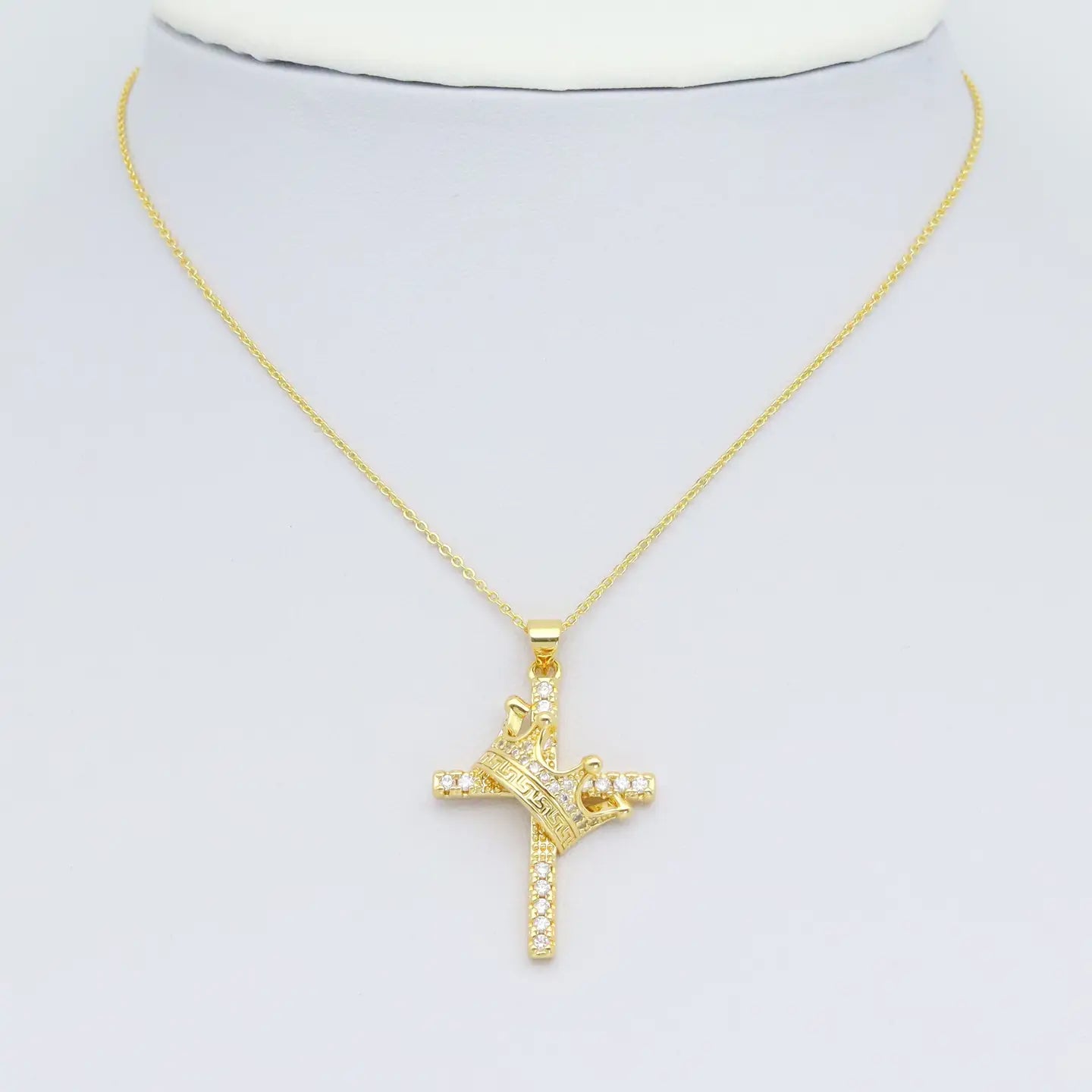 Cross and Crown Charm
