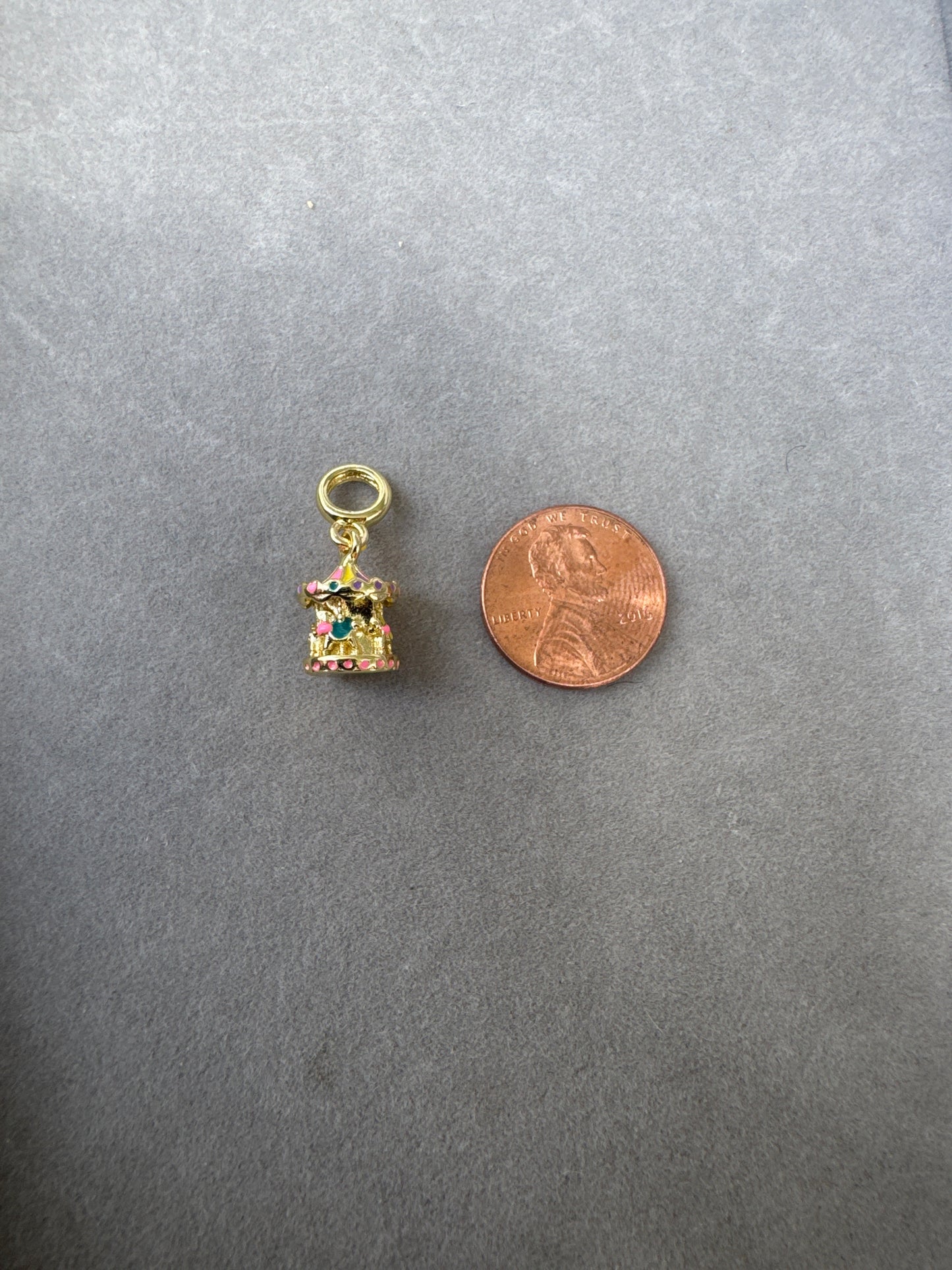 Gold Carnival Carousel Charm