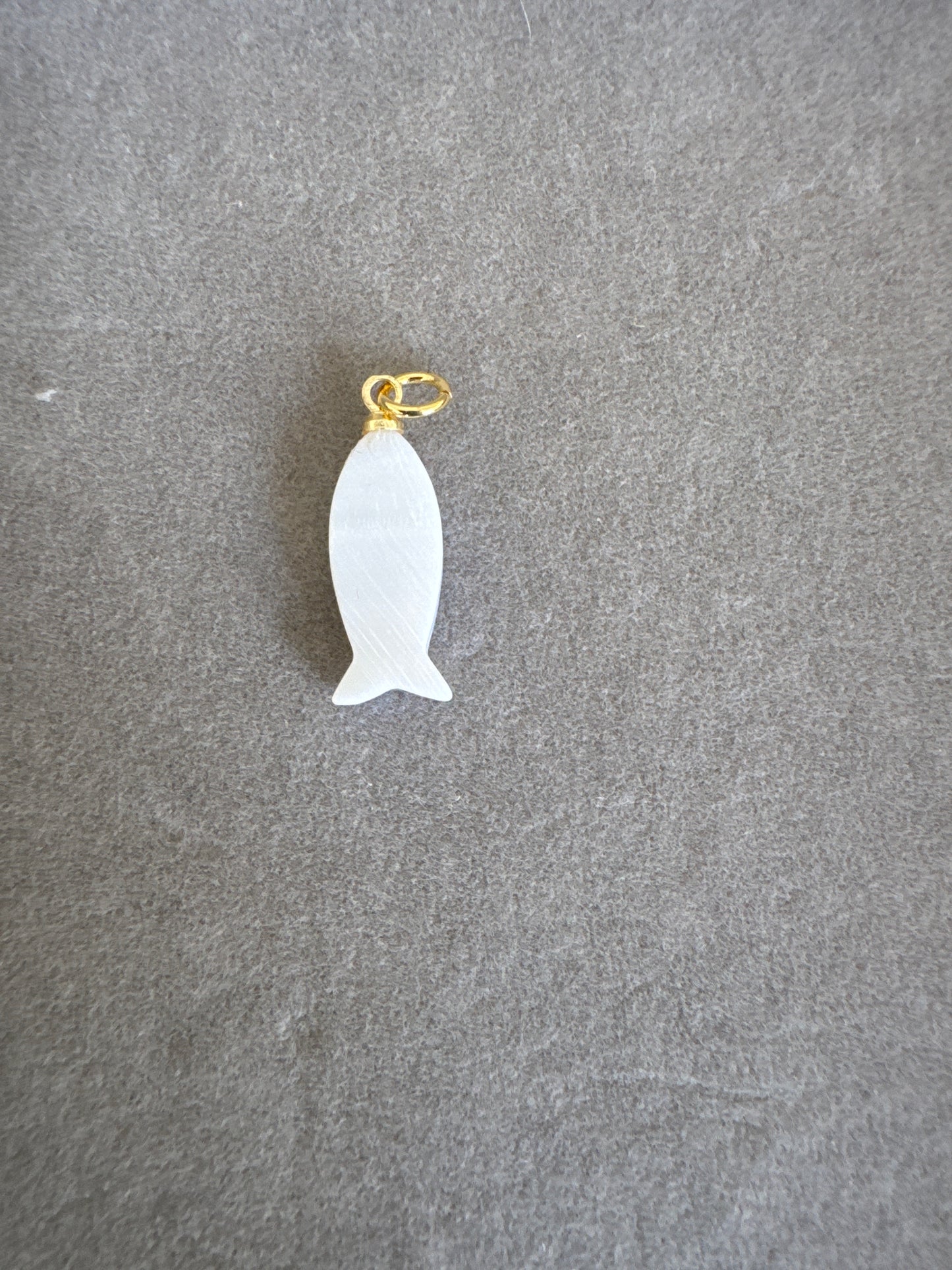 White Peraly Fish Charm
