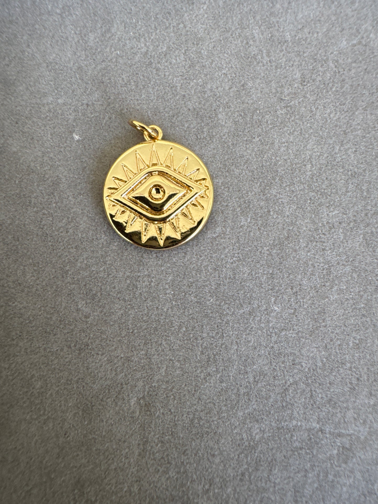 Gold Evil Eye Coin Charm