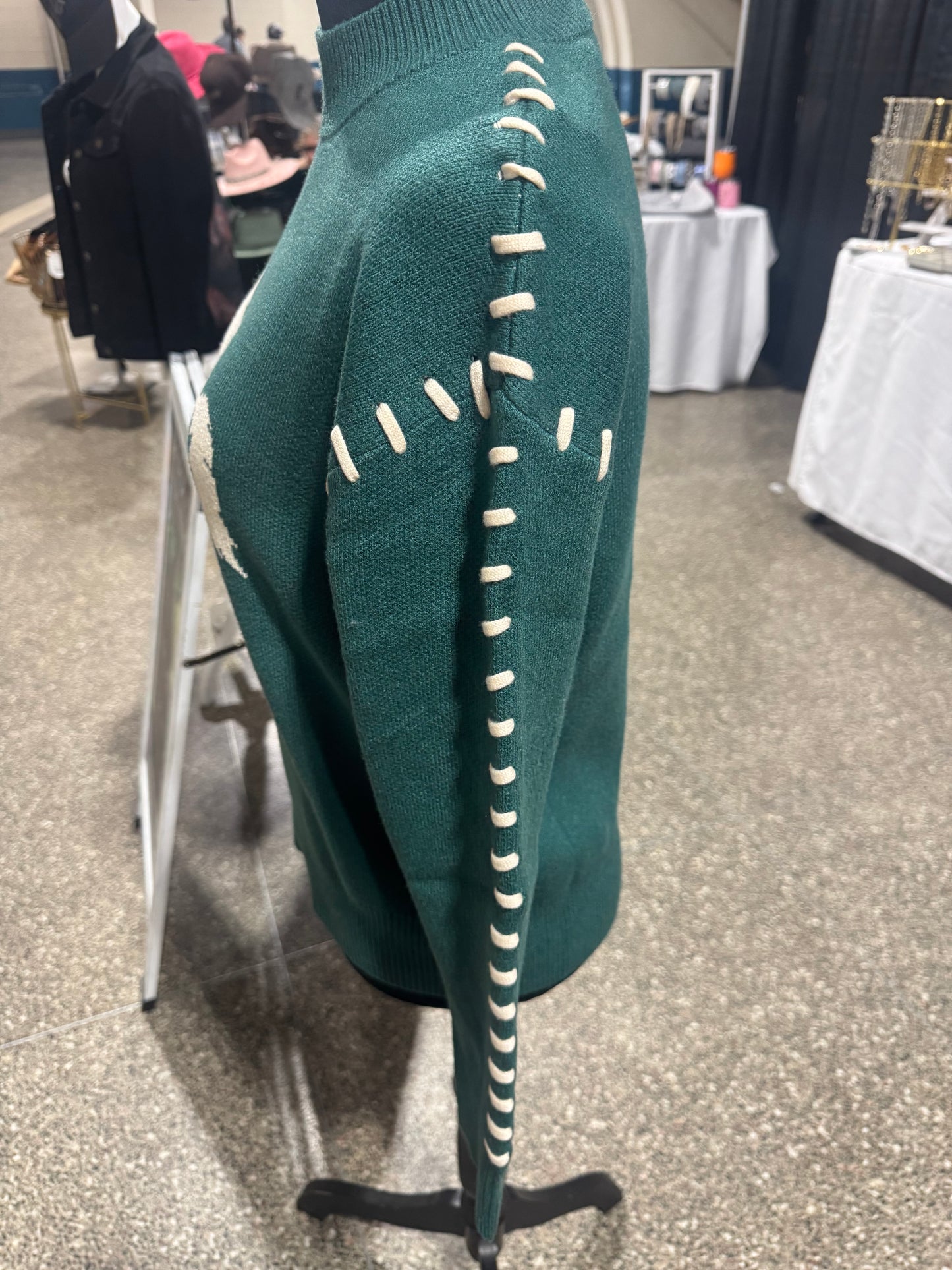 Green and Brown Horse Sweater