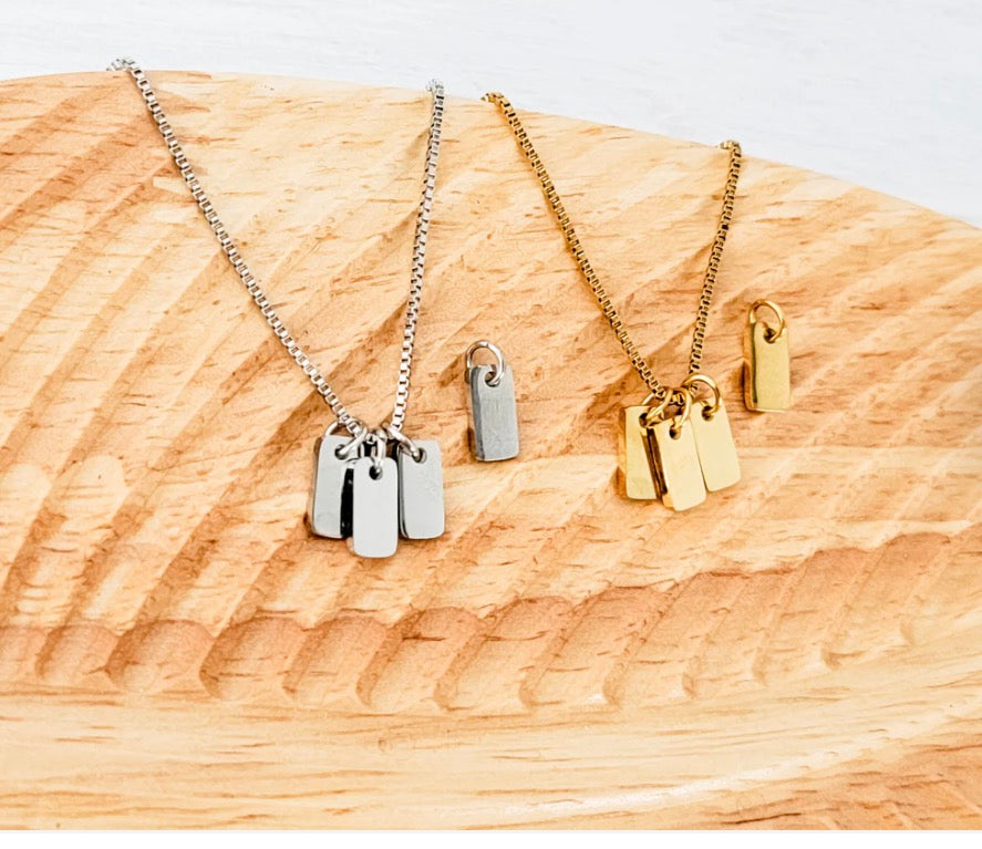 3 Charm Engraveable Necklace