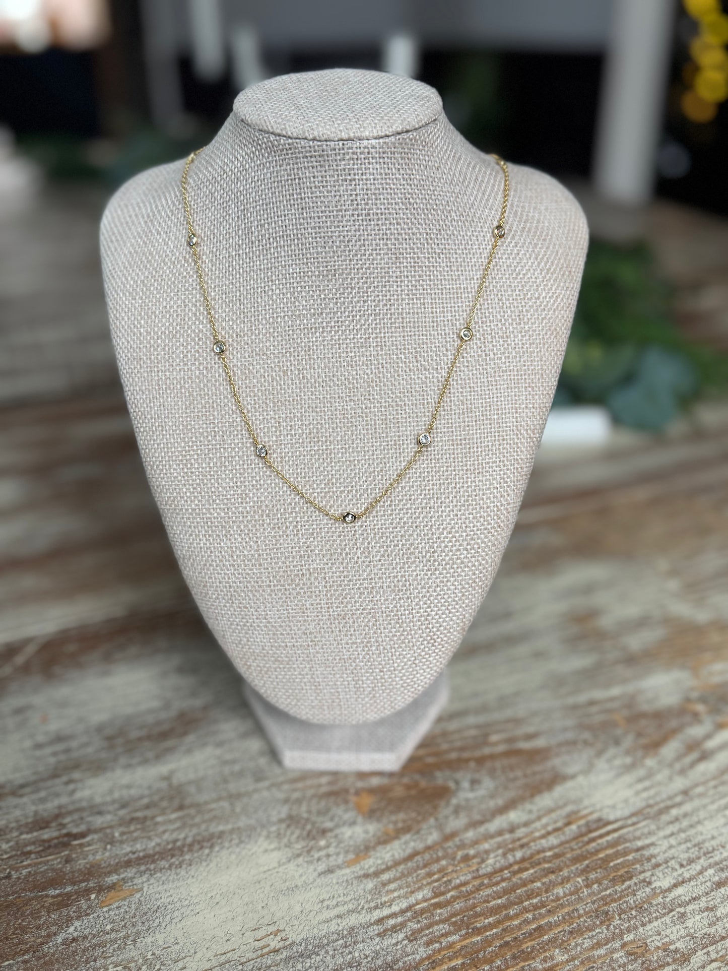 Spaced Crystal Necklace