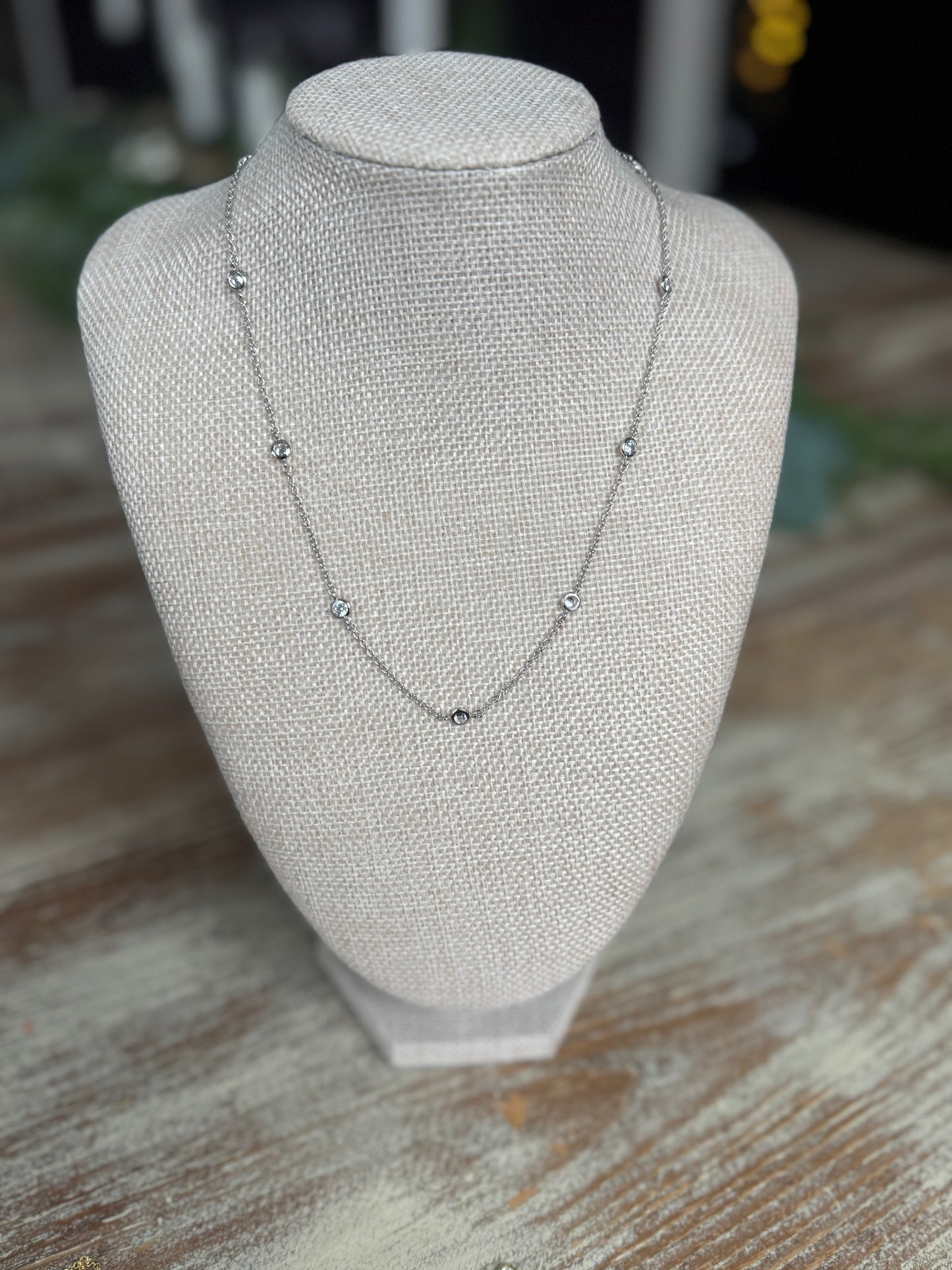 Spaced Crystal Necklace
