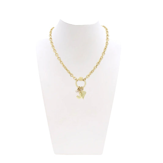 Gold Venice with Round Lock Necklace