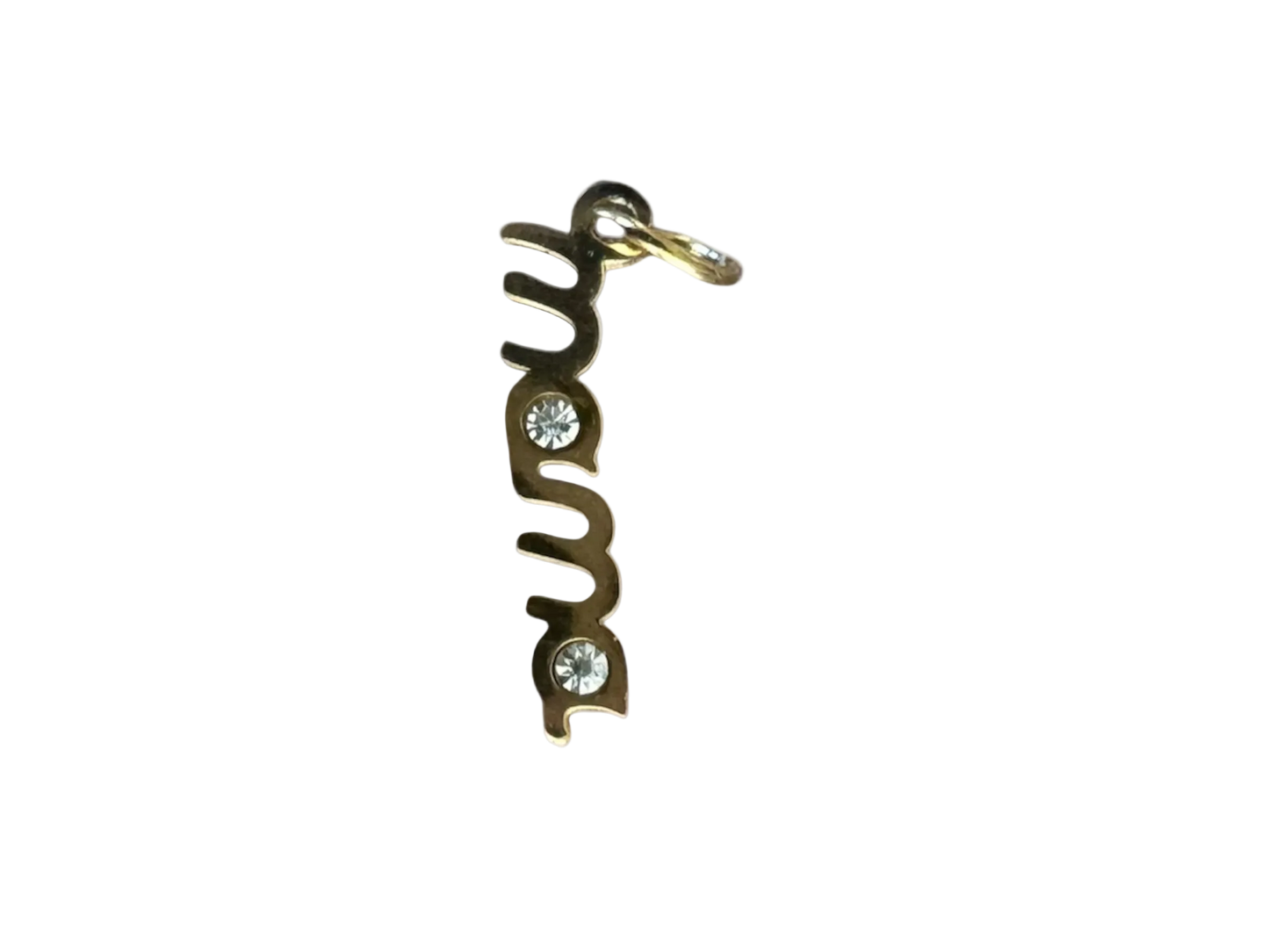 Gold Mama Charm with Crystals