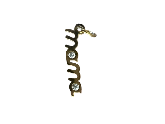 Gold Mama Charm with Crystals